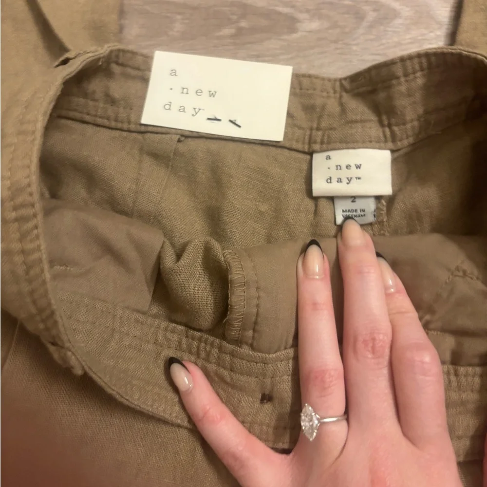 A New Day High-Rise Straight Ankle Linen Pants | Size 2 NWT - Picture 4 of 8